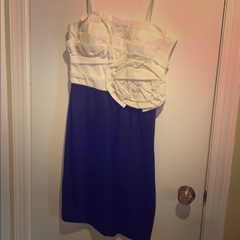 Max and Cleo strapless cocktail dress.